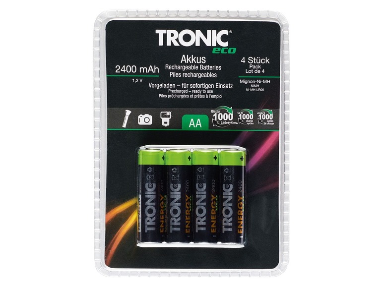 Ga naar volledige schermweergave: TRONIC Oplaadbare batterijen, Ni-MH, 4 stuks - afbeelding 2