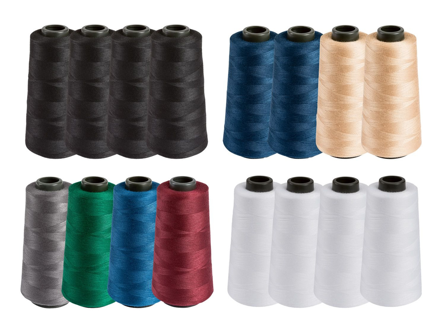 crelando® Fils à coudre overlock, set de 4