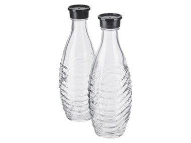 SodaStream Bouteilles de gazéification en verre, réutilisables, 2 x 0,6 L