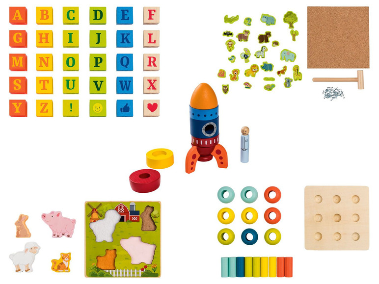 Ga naar volledige schermweergave: Playtive JUNIOR Educatief houten speelgoed, fijne motoriek - afbeelding 1