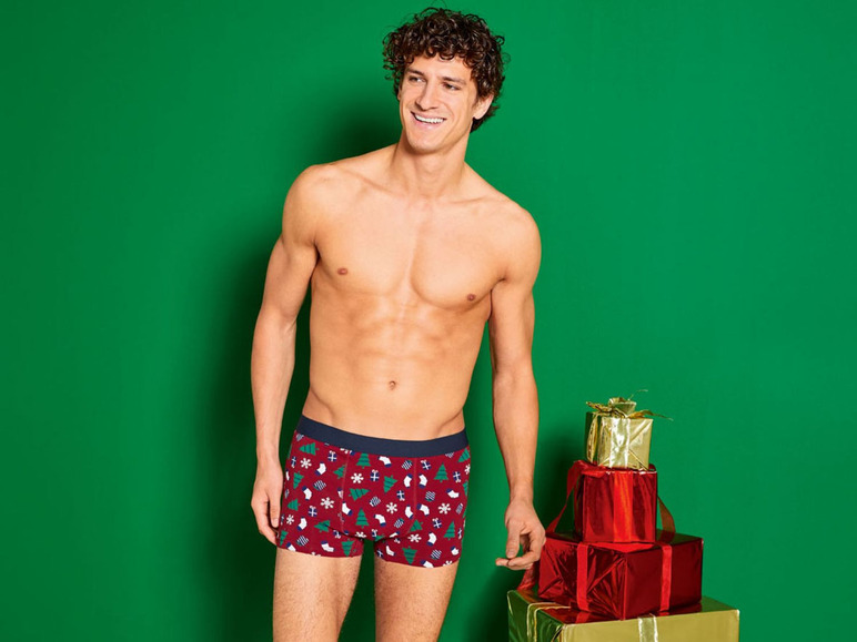 Aller en mode plein écran LIVERGY® Boxer de Noël pour hommes, set de 2, coton et élasthanne - Photo 9