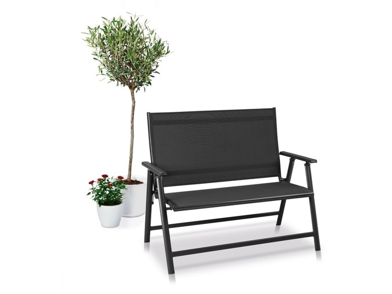 Aller en mode plein écran florabest Banc de jardin en aluminium, pliant - Photo 2