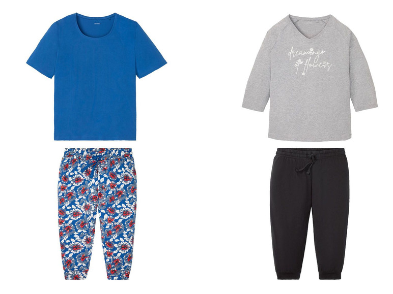 Ga naar volledige schermweergave: esmara Luchtige pyjama met korte mouwen en capri broek - afbeelding 1