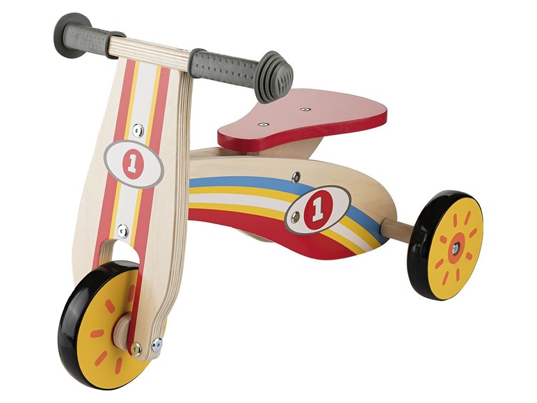 Aller en mode plein écran Playtive JUNIOR Cheval à bascule, chariot de marche ou petit vélo sans pédale en bois - Photo 2