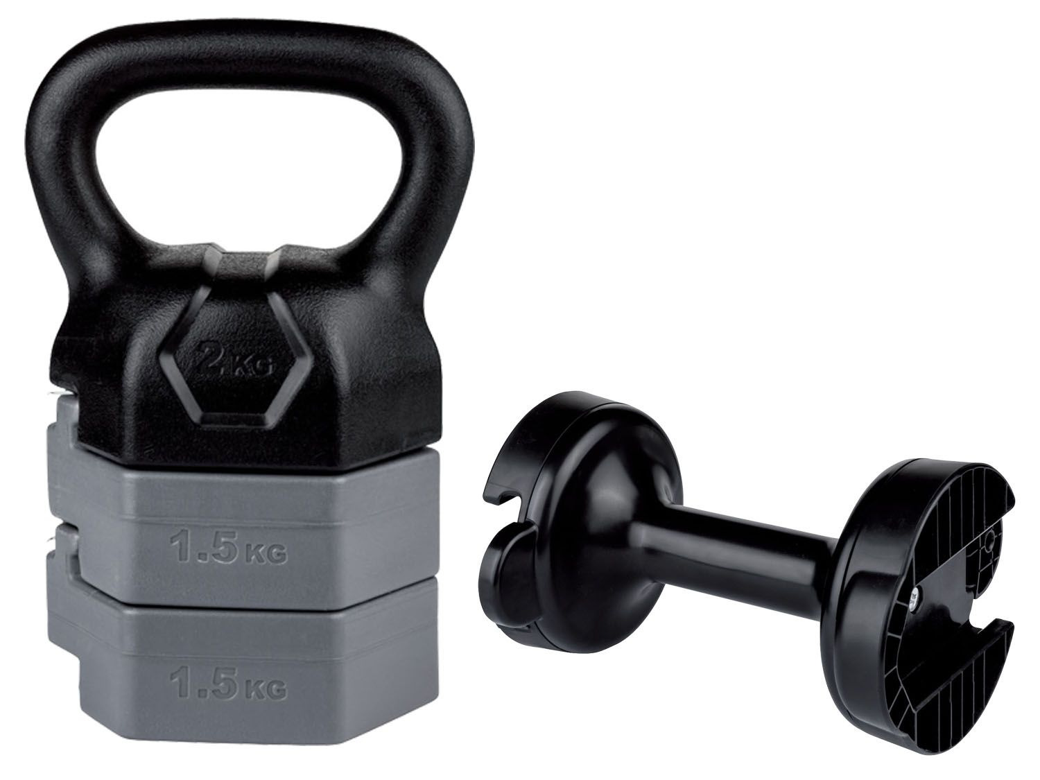 Dusver optioneel pakket CRIVIT Halterset met kettlebell online kopen op Lidl.be