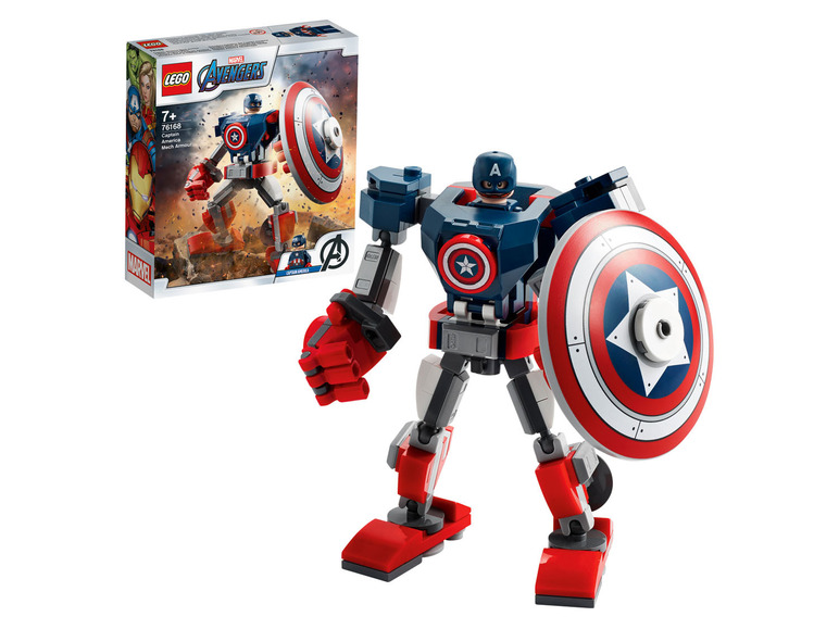 Ga naar volledige schermweergave: LEGO® Marvel Super Heroes Captain America mechapantser (76168) - afbeelding 5