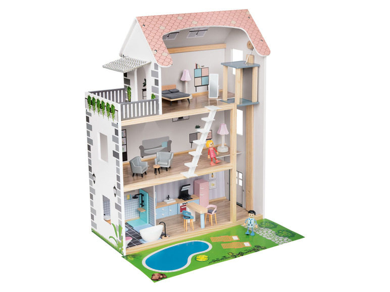 Ga naar volledige schermweergave: Playtive Houten poppenhuis - afbeelding 8