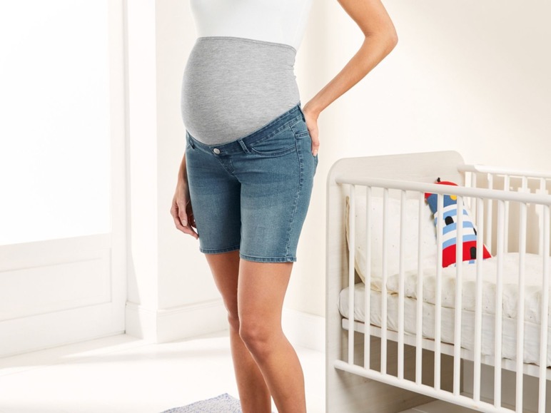 Ga naar volledige schermweergave: esmara® Zwangerschapsshort, jeans - afbeelding 3