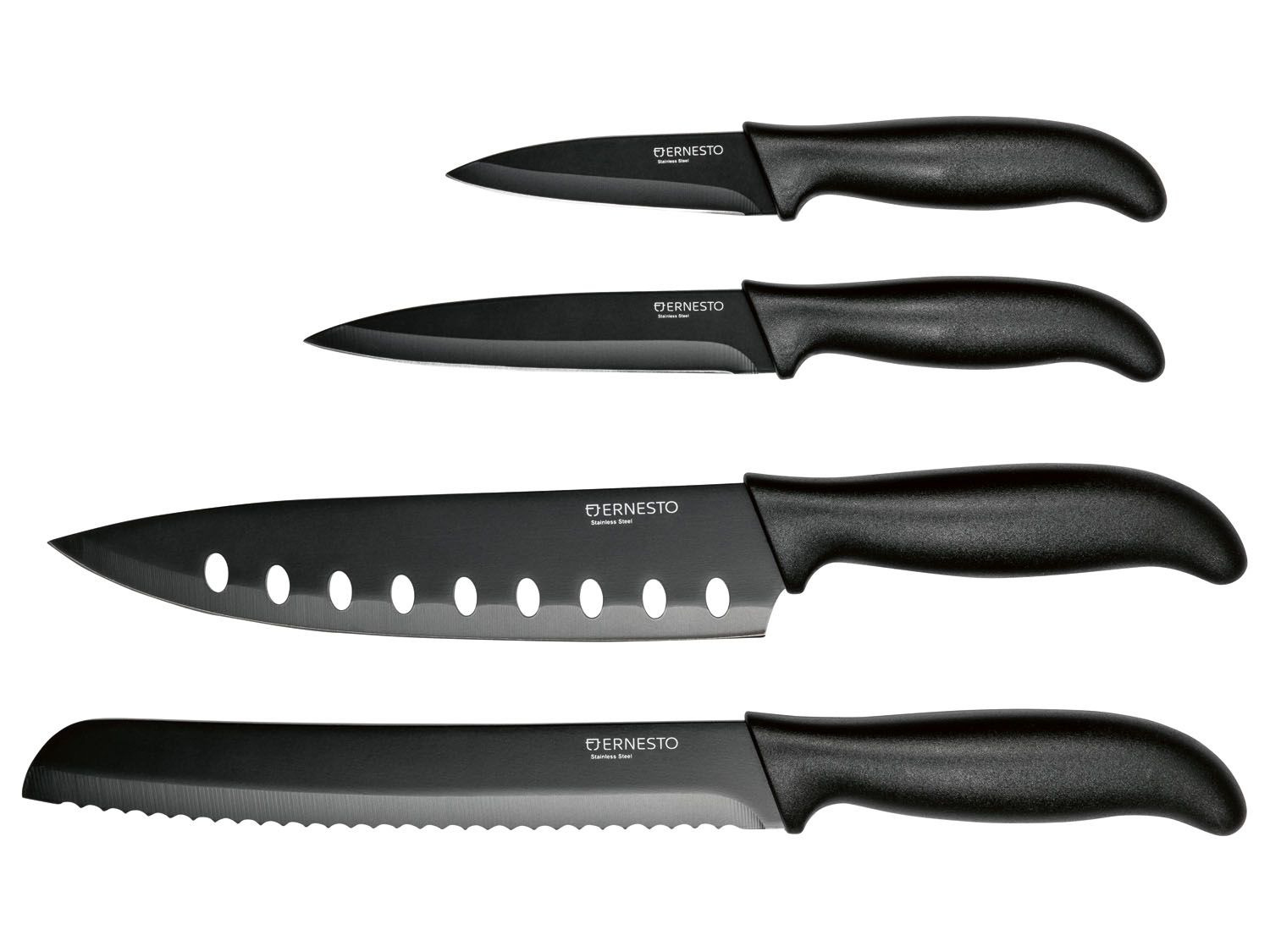 ERNESTO® Set de couteaux, 4 pièces, antiadhérents