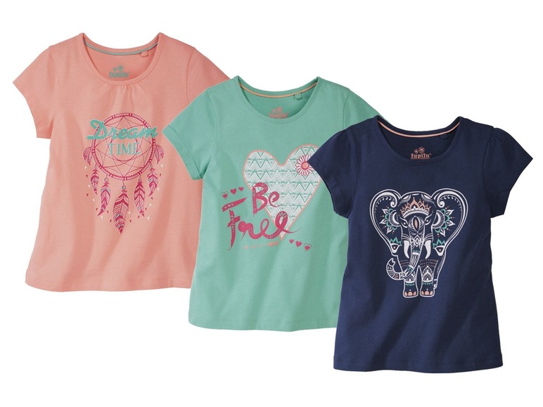 Ga naar volledige schermweergave: lupilu® Set van 3 t-shirts voor meisjes - afbeelding 6