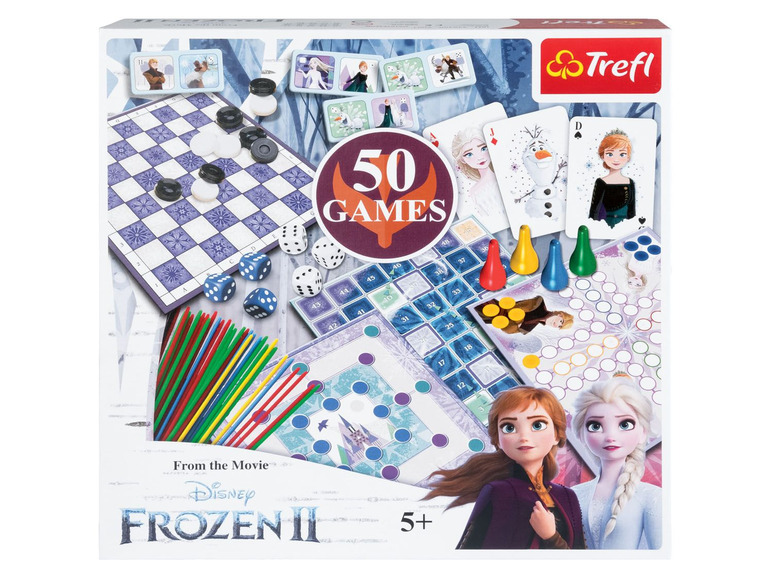 Ga naar volledige schermweergave: Trefl Spelletjesdoos Frozen, 50 spelletjes - afbeelding 1