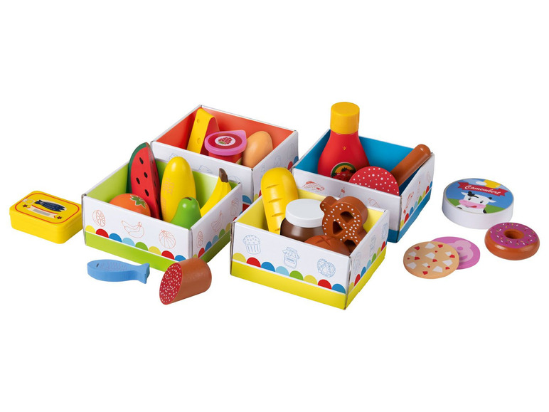 Aller en mode plein écran Playtive Set de cagettes de produits alimentaires, bois et plastique - Photo 2