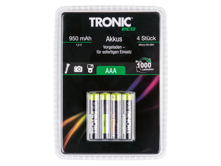 Ga naar volledige schermweergave: TRONIC® Oplaadbare batterijen, Ni-MH, 4 stuks - afbeelding 2
