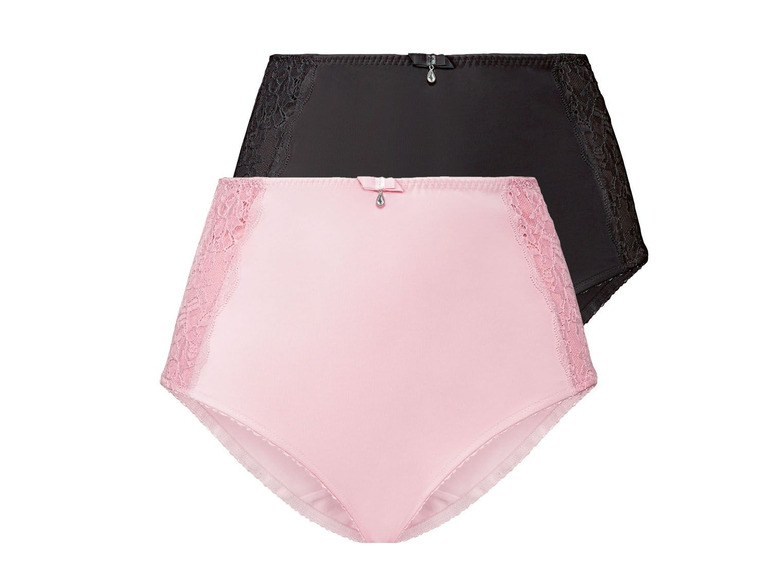 Aller en mode plein écran esmara® Set de 2 culottes gainantes avec dentelle et nœud décoratif - Photo 2