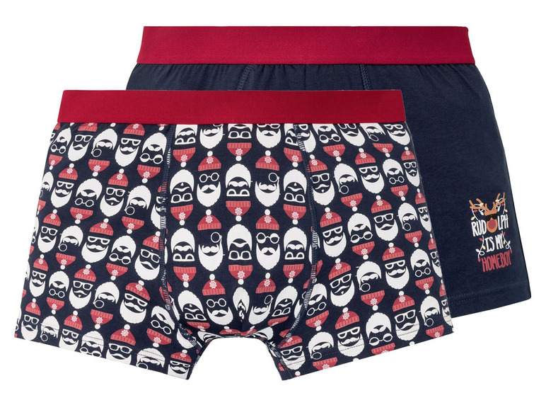 Aller en mode plein écran LIVERGY® Boxer de Noël pour hommes, set de 2, coton et élasthanne - Photo 2