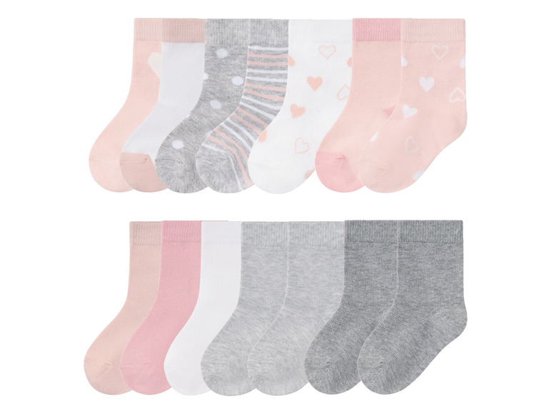 Ga naar volledige schermweergave: lupilu Set van 7 paar sokken van een biokatoenmix - afbeelding 1