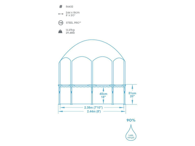 Aller en mode plein écran Bestway Pataugeoire »Splash in Shade« Ø 244 cm - Photo 4