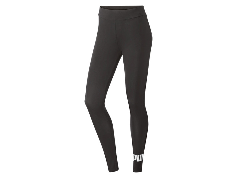 Leggings noirs Puma avec logo blanc.
