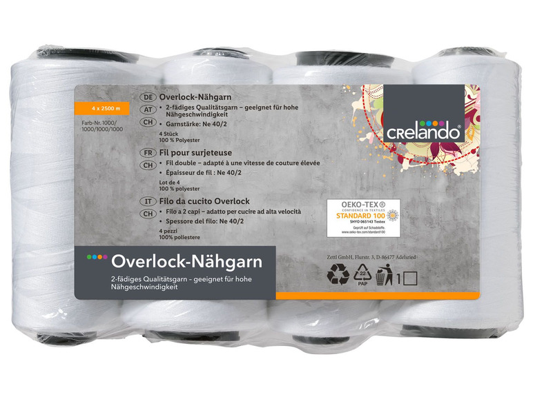 Ga naar volledige schermweergave: crelando® Overlocknaaigaren, set van 4 - afbeelding 13