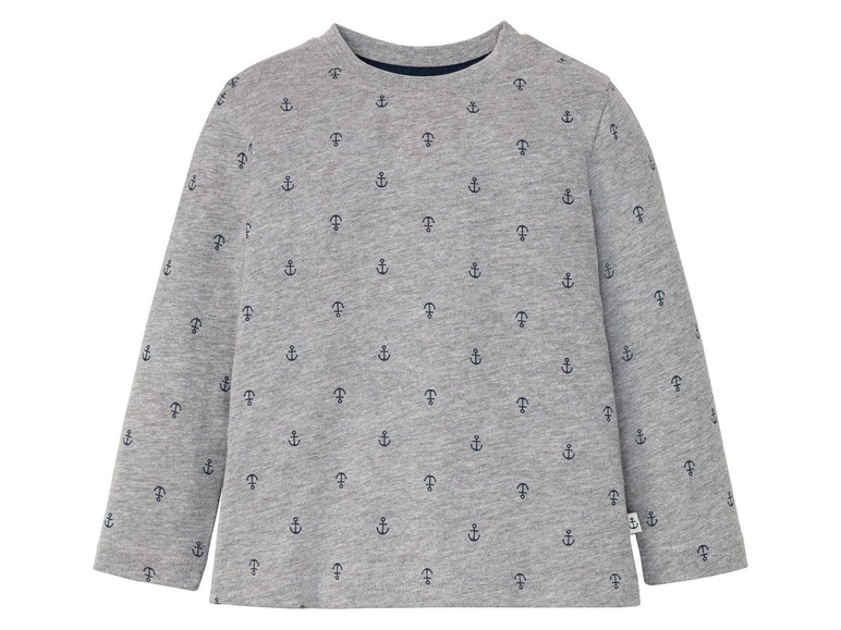 Ga naar volledige schermweergave: LUPILU® T-shirt met lange mouwen voor jongens, set van 3, biokatoen en viscose - afbeelding 3