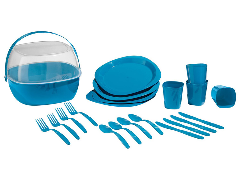 Ga naar volledige schermweergave: ERNESTO® Picknickset, 21 stuks, met draagkoffer - afbeelding 1