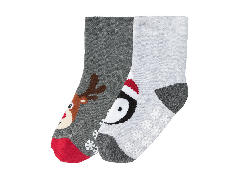 Aller en mode plein écran lupilu® Set de 2 paires de chaussettes de Noël en un mélange de coton - Photo 6