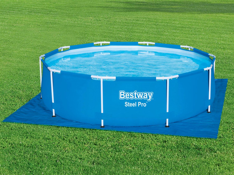 Aller en mode plein écran Bestway Flowclear™ Bâche de sol pour piscine, 335 x 335 cm - Photo 7