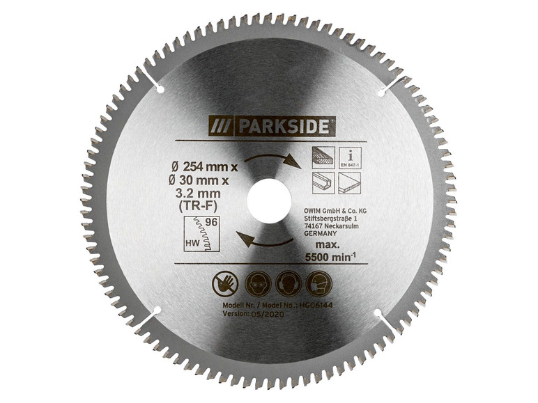 Ga naar volledige schermweergave: PARKSIDE® Cirkelzaagblad 254 x 2,5/3,2 x 30 mm - afbeelding 2