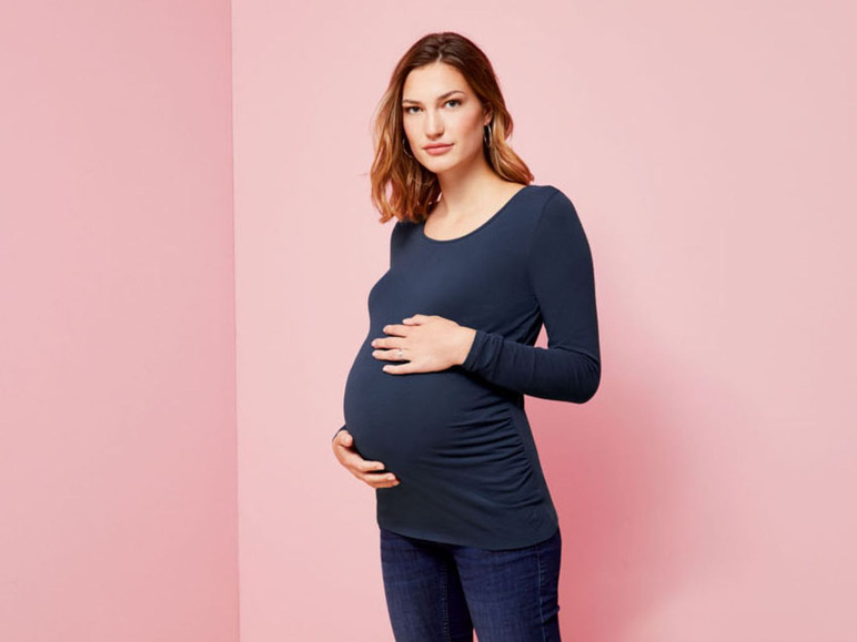 Ga naar volledige schermweergave: esmara Zwangerschapsshirt met lange mouwen van een biokatoenmix - afbeelding 10