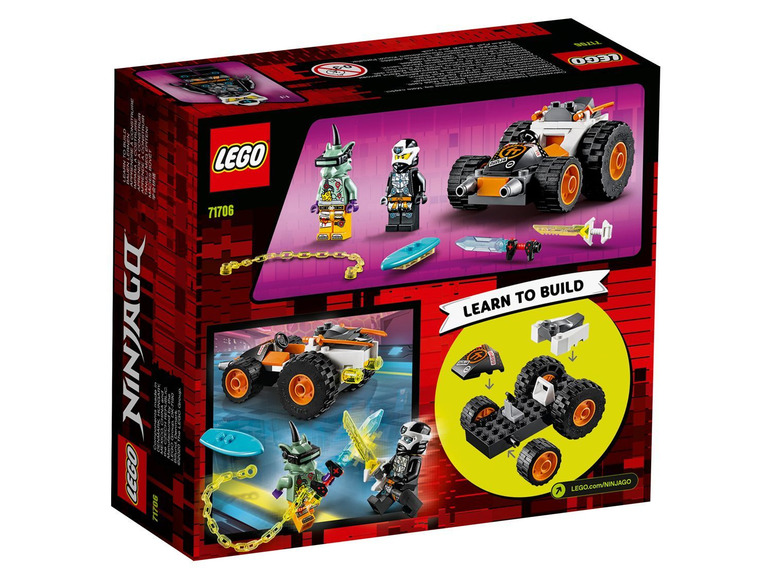 Ga naar volledige schermweergave: LEGO® NINJAGO Cole's Speederwagen (71706) - afbeelding 2
