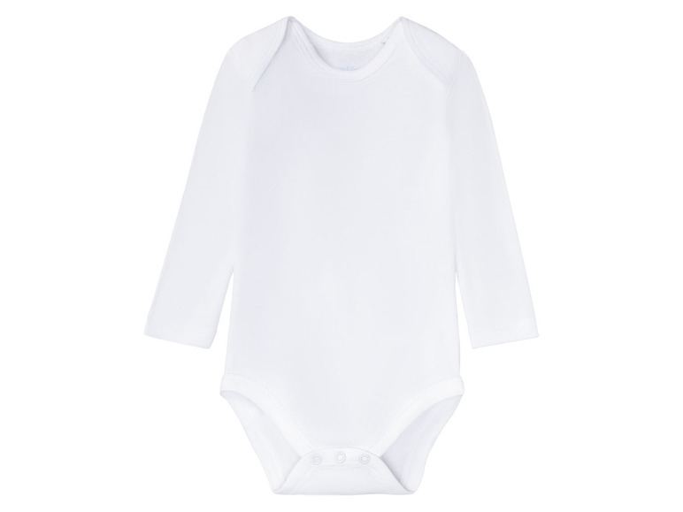 Aller en mode plein écran lupilu® Set de 3 bodies bébé en pur coton bio avec manches longues - Photo 3