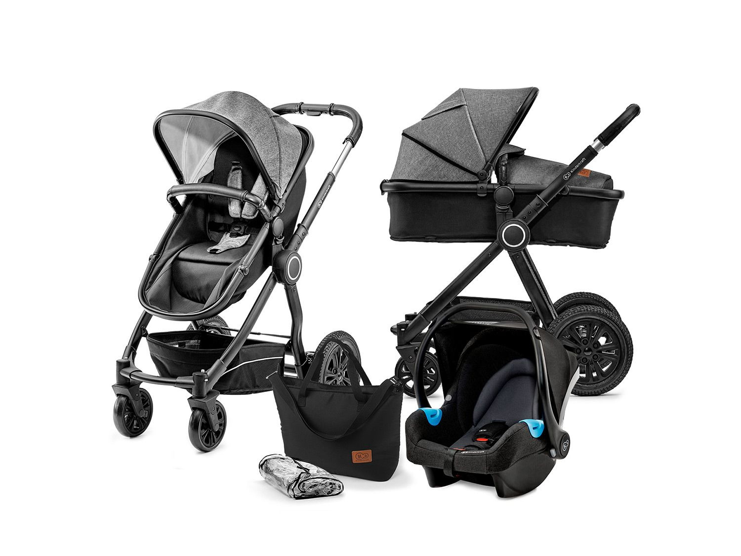 het beleid ontsmettingsmiddel rivaal Kinderkraft Kinderwagen VEO, 3-in-1 | Lidl.be