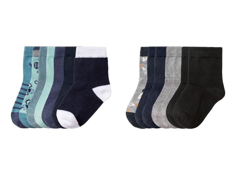 Aller en mode plein écran lupilu® Chaussettes pour garçons, set de 7 paires, coton, polyamide et élasthanne - Photo 1