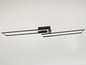 Moderne zwarte plafondlamp met rechthoekige vorm.