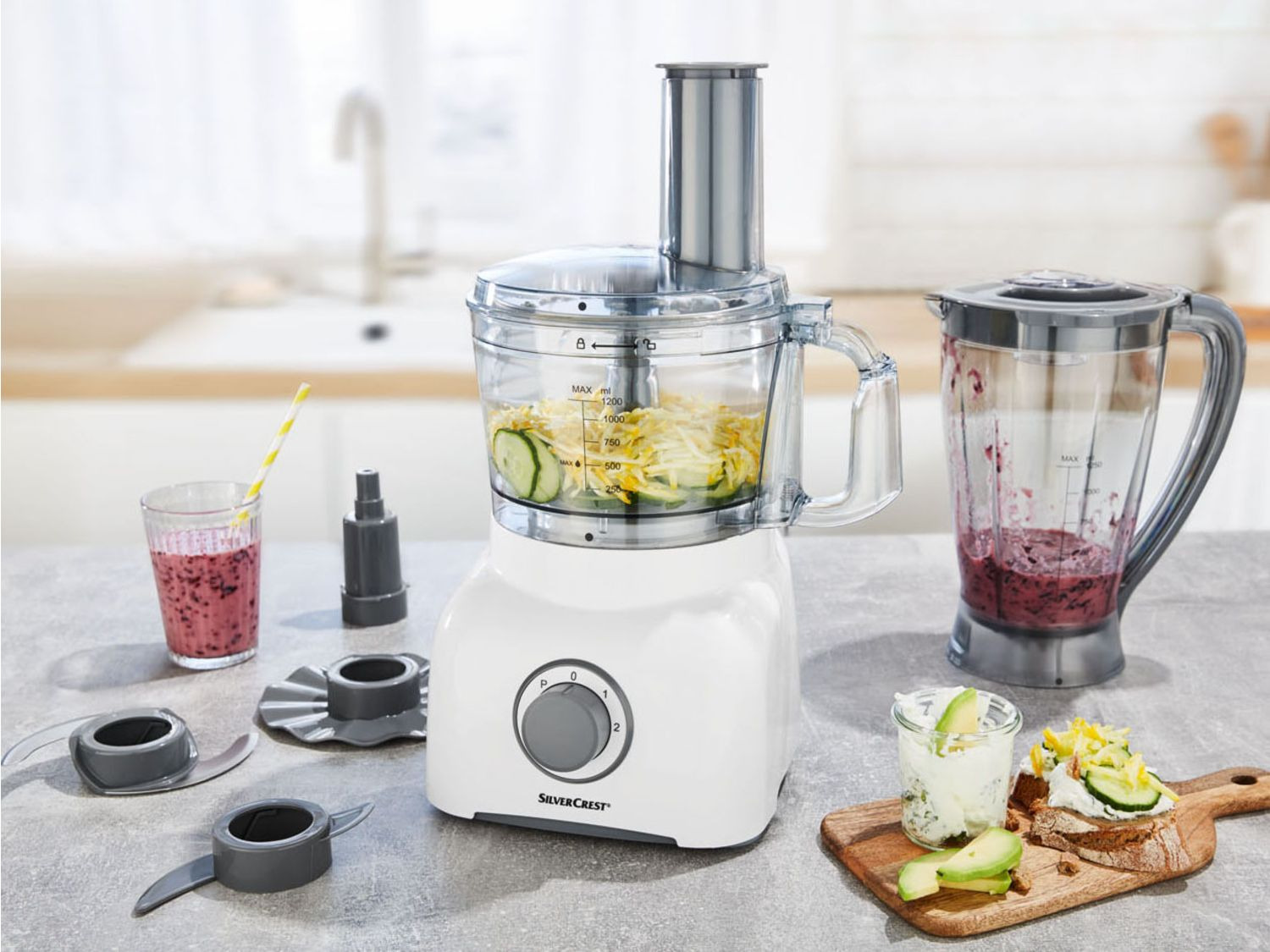 SILVERCREST Robot ménager multifonction, 600 W, bol mé…