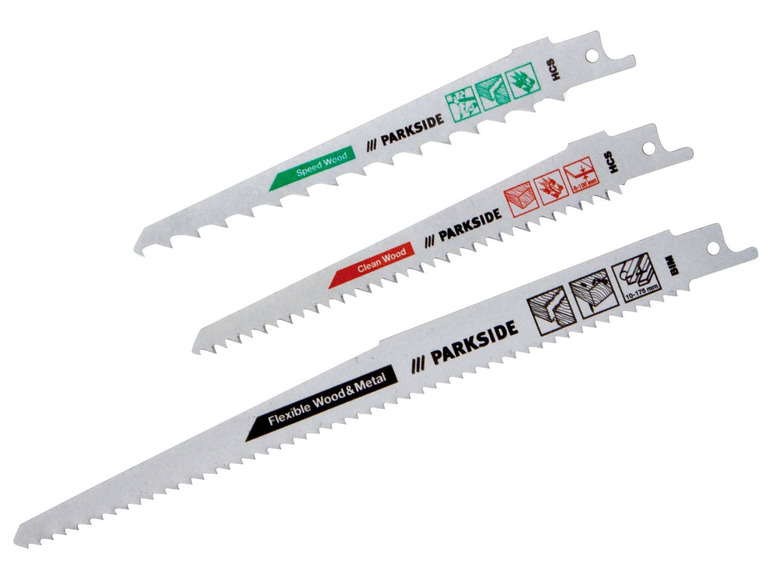 Aller en mode plein écran PARKSIDE® Lames de scie sabre, 3 pièces - Photo 2