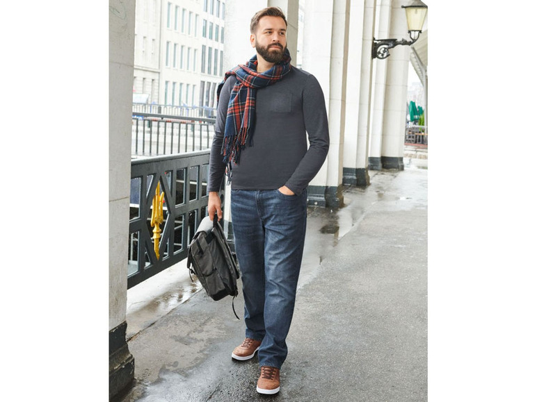 Ga naar volledige schermweergave: LIVERGY® Thermische jeans voor heren, straight fit, katoen, polyester en elastaan - afbeelding 8