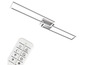 Moderne plafondlamp met afstandsbediening voor kleur- en helderheidsregeling.