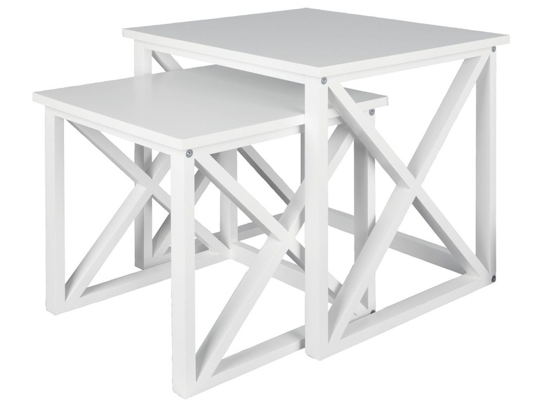 Aller en mode plein écran LIVARNO LIVING Table d’appoint, set de 2, 44 x 50 x 45 cm / 36 x 40 x 40 cm - Photo 1