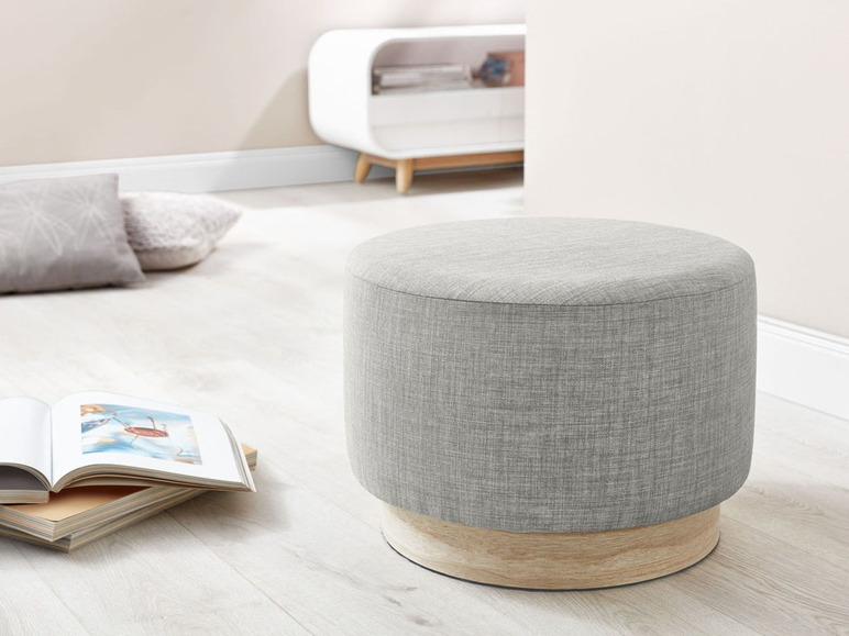 Aller en mode plein écran LIVARNO LIVING Pouf, Ø 47,5 cm - Photo 4