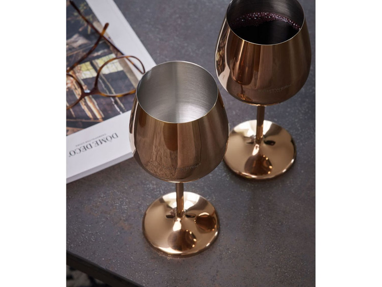 Aller en mode plein écran ECHTWERK Set de verres à vin en acier inoxydable, set de 2 - Photo 8