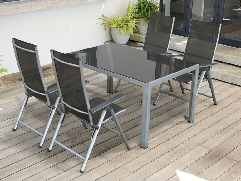 Aller en mode plein écran florabest Table de jardin en aluminium, plateau réversible - Photo 3