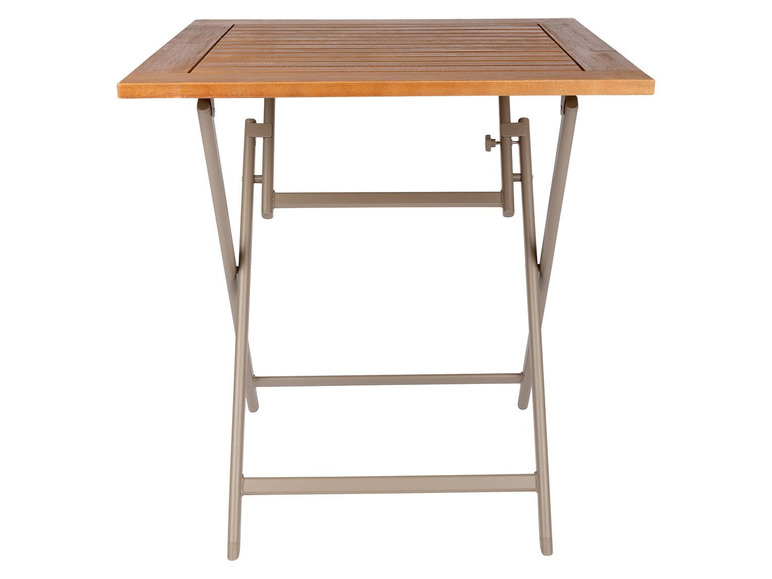 Ga naar volledige schermweergave: FLORABEST® Aluminium klaptafel met houten tafelblad, inklapbaar - afbeelding 2