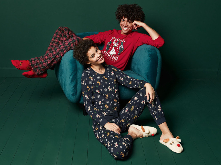 Aller en mode plein écran LIVERGY® Pyjama de Noël en pur coton - Photo 9