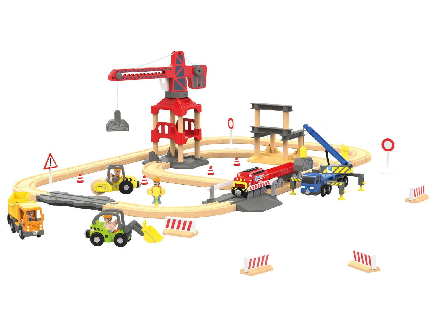 Playtive Set de chemin de fer en bois Lidl.be