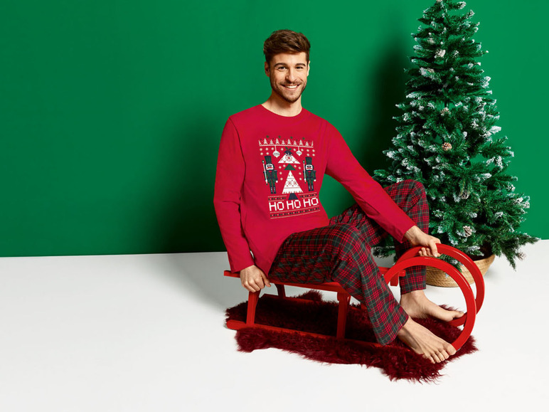 Aller en mode plein écran LIVERGY® Pyjama de Noël en pur coton - Photo 3