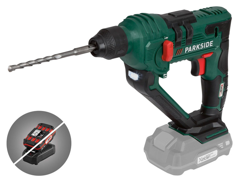 Aller en mode plein écran PARKSIDE® Marteau perforateur sans fil avec SDS-plus »PABH 20-Li B2«, 20 V - Photo 1