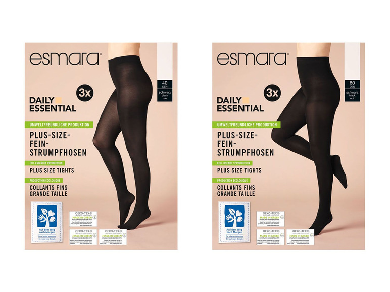 Ga naar volledige schermweergave: esmara® Set van 3 panty's met platte naden - afbeelding 1