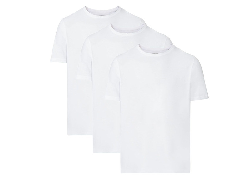 Aller en mode plein écran LIVERGY® Set de 3 T-shirts en coton avec col rond - Photo 6
