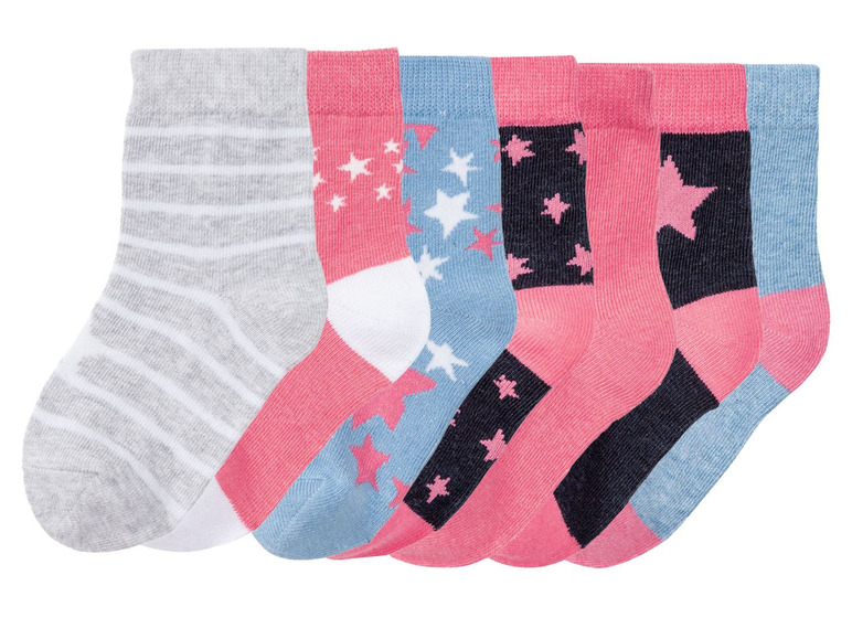 Ga naar volledige schermweergave: lupilu® Sokken voor meisjes, set van 7 paar, katoen, polyamide en elastaan - afbeelding 7